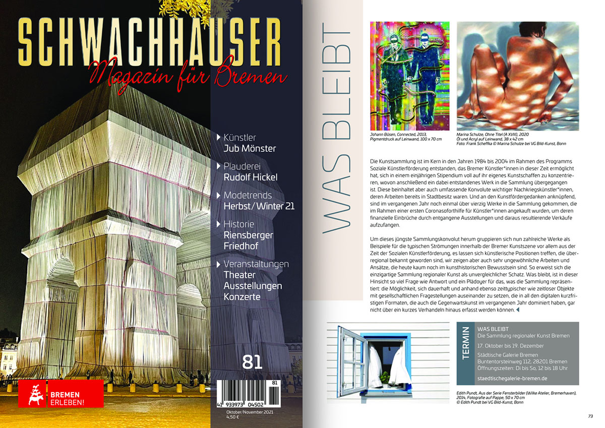 Schwachhauser, Magazin für Bremer, Was bleibt, Städtische Galerie Bremen