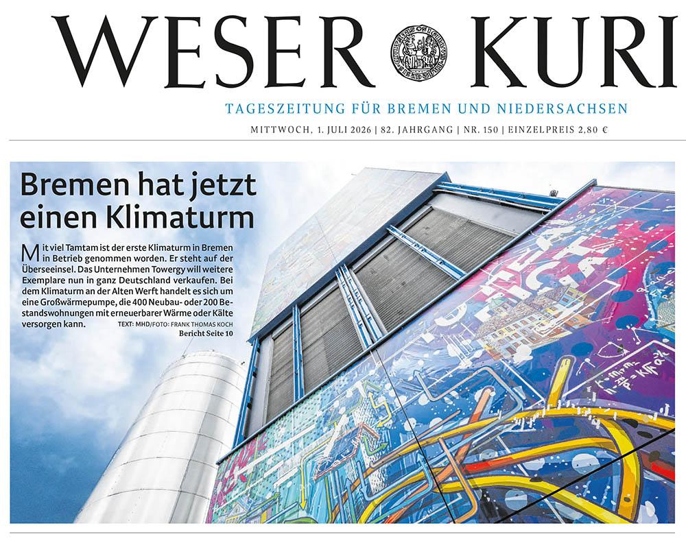 Weser Kurier, Bremen, Klimaturm, Silent Streams